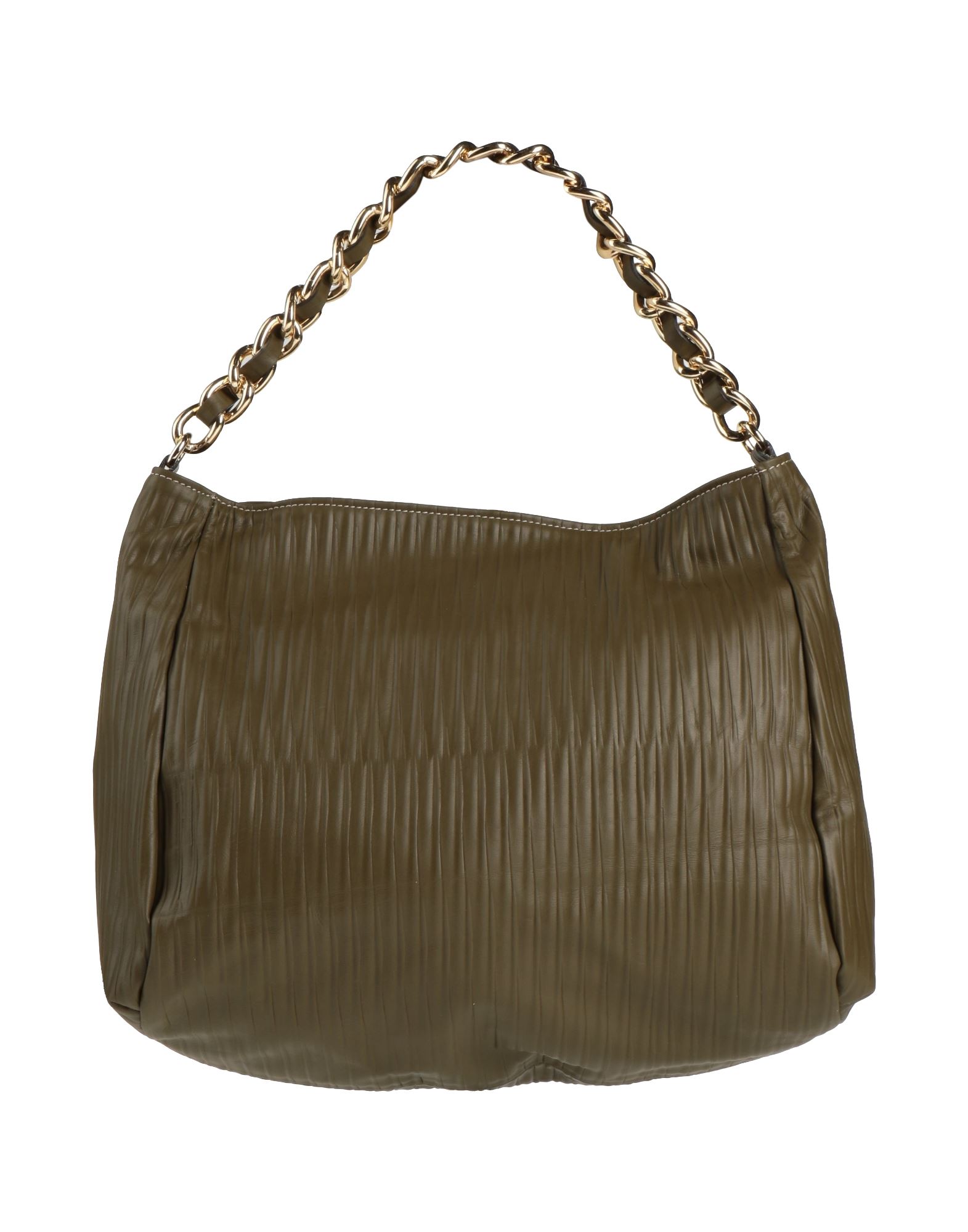 Innue' Woman Handbag Military Green Size - Cow Leather In Brown