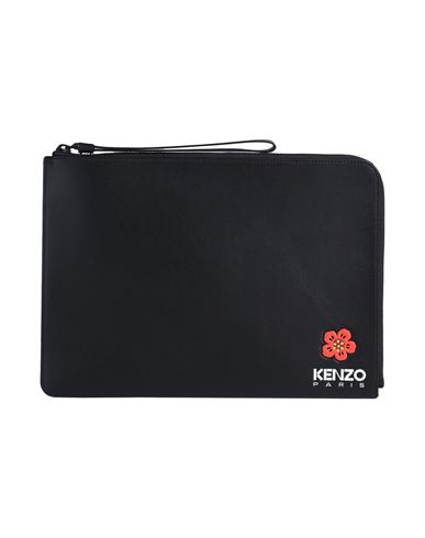 Shop Kenzo Man Handbag Black Size - Bovine Leather
