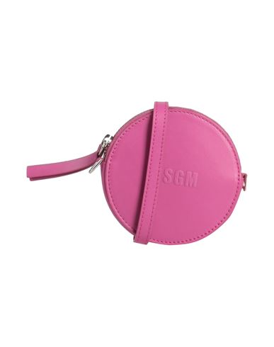 Shop Msgm Woman Cross-body Bag Fuchsia Size - Bovine Leather In Pink