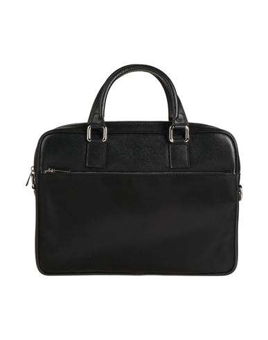 Innue' Woman Handbag Black Size - Soft Leather, Textile Fibers