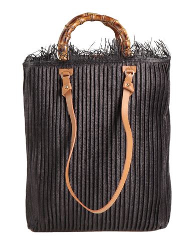Anita Bilardi Woman Handbag Black Size - Polyamide, Calfskin, Bamboo