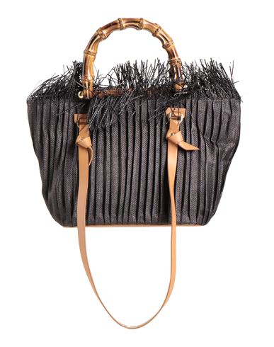 Anita Bilardi Woman Handbag Black Size - Polyamide, Bamboo