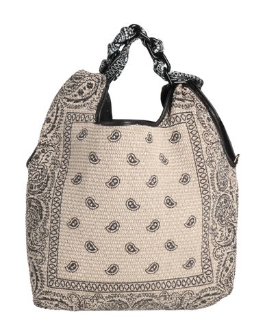 Anita Bilardi Woman Handbag Beige Size - Cotton, Polyamide, Plastic, Lambskin