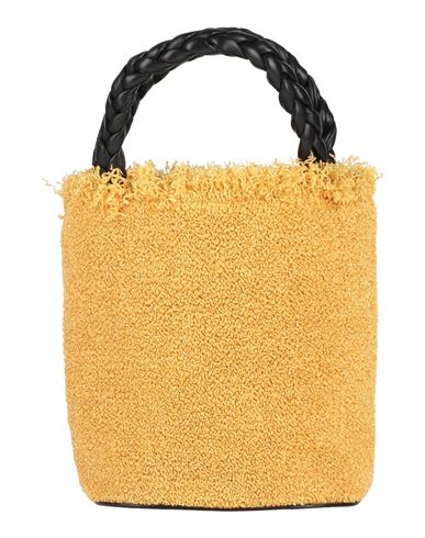 Anita Bilardi Woman Handbag Yellow Size - Polyamide, Cotton, Rubber, Calfskin