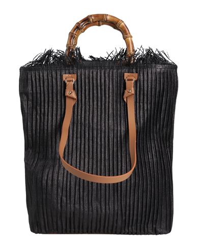 Anita Bilardi Woman Handbag Black Size - Polyamide, Calfskin, Bamboo
