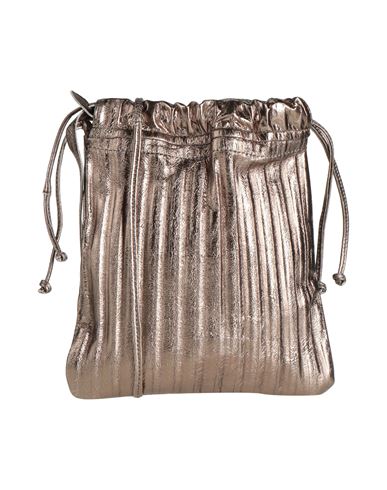 Anita Bilardi Woman Cross-body Bag Platinum Size - Lambskin In Grey