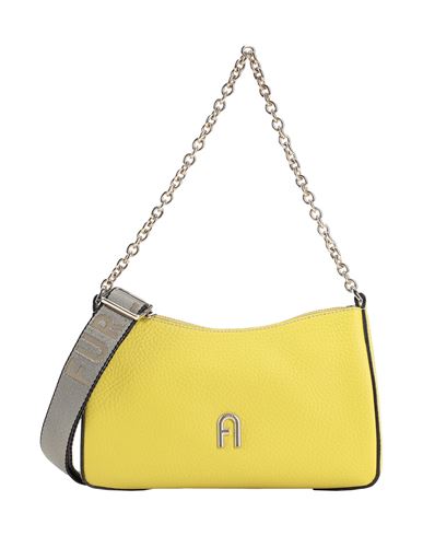 Furla Woman Handbag Yellow Size - Calfskin, Polyester