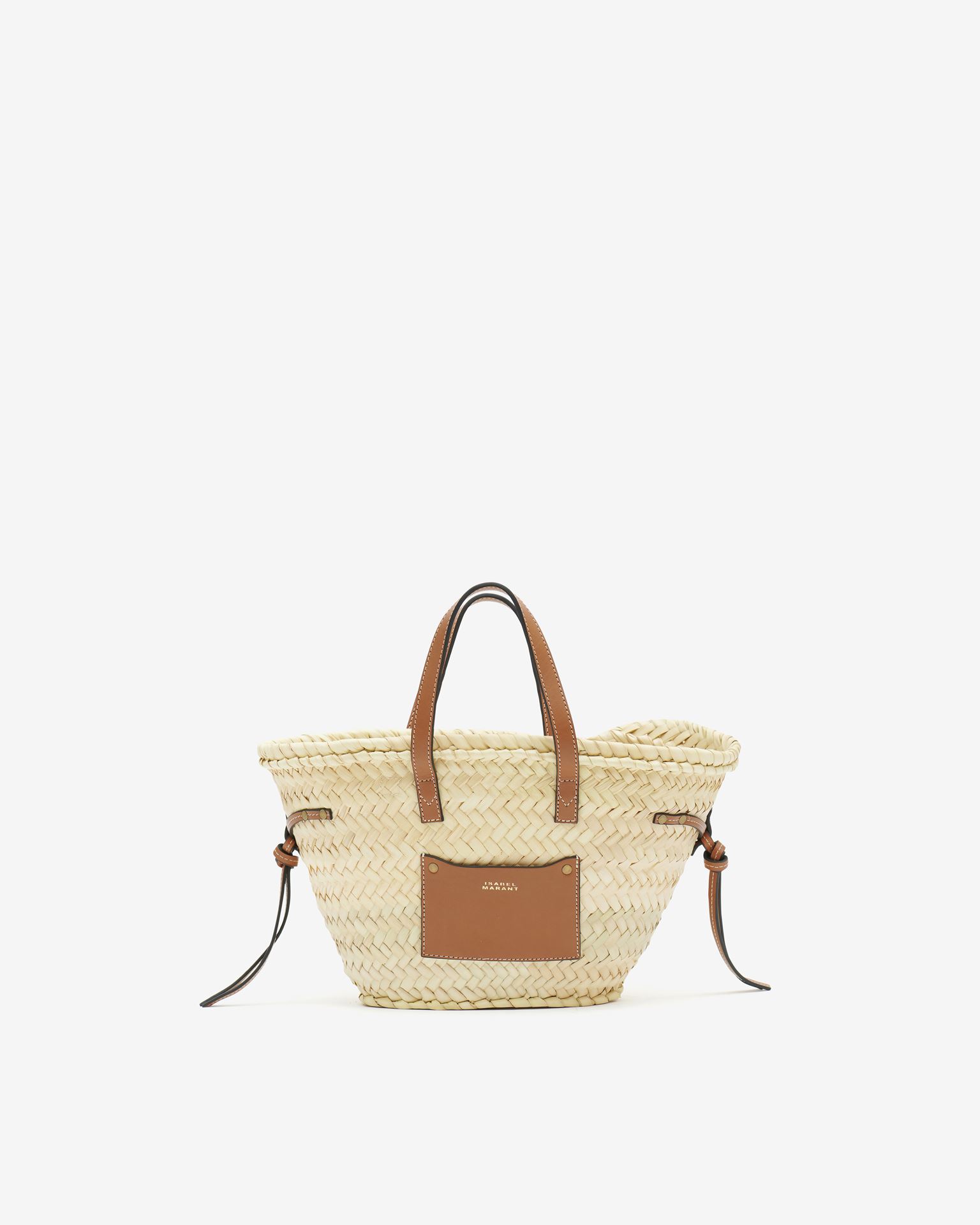 Isabel Marant, Cadix Mini Raffia And Leather Basket Bag - Women - Orange