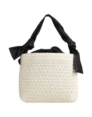 Corsia Woman Handbag Cream Size - Soft Leather, Textile Fibers In White