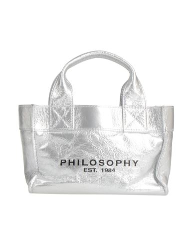 Philosophy Di Lorenzo Serafini Woman Handbag Silver Size - Soft Leather In Metallic