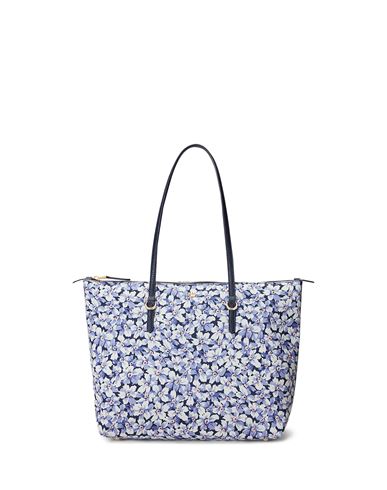 Lauren Ralph Lauren Oxford Small Keaton Tote Woman Handbag Midnight Blue Size - Polyester, Polyureth
