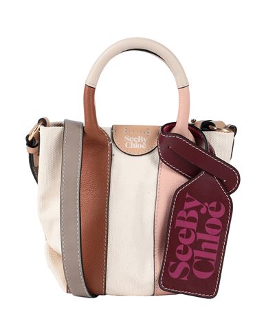 See By Chloé Woman Handbag Cream Size - Bovine Leather, Cotton In White