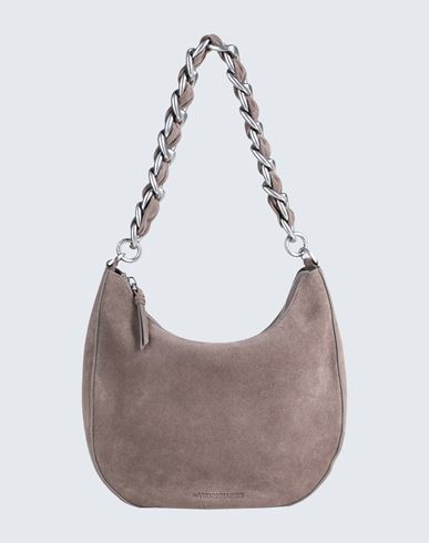 Les Visionnaires Harper Chain Cozy Leather Woman Shoulder Bag Grey Size - Bovine Leather