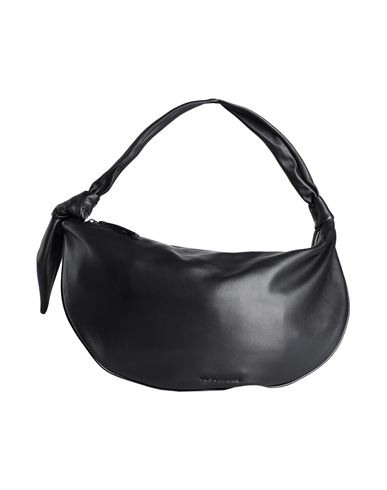 LES VISIONNAIRES LES VISIONNAIRES JULIETTE SILKY LEATHER WOMAN SHOULDER BAG BLACK SIZE - LAMBSKIN