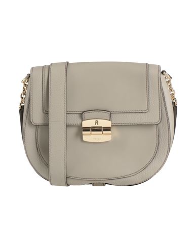 Furla Woman Cross-body Bag Light Grey Size - Calfskin In Gray