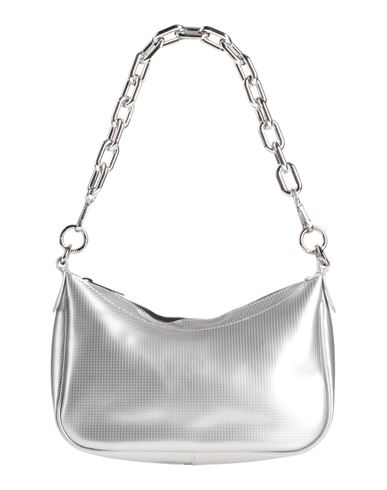 Gum Design Woman Shoulder Bag Silver Size - Recycled Pvc