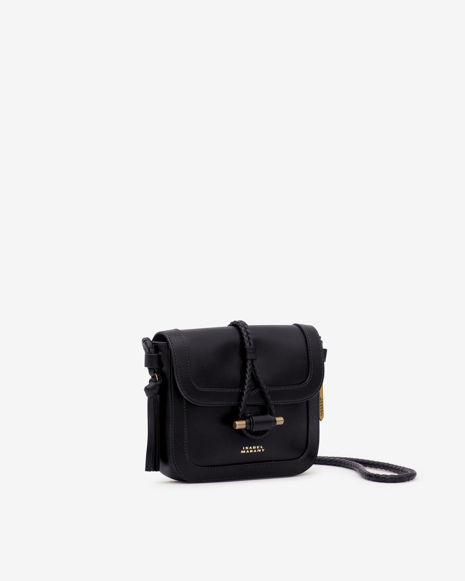 Isabel Marant Vigo Leather Flap Bag In Black
