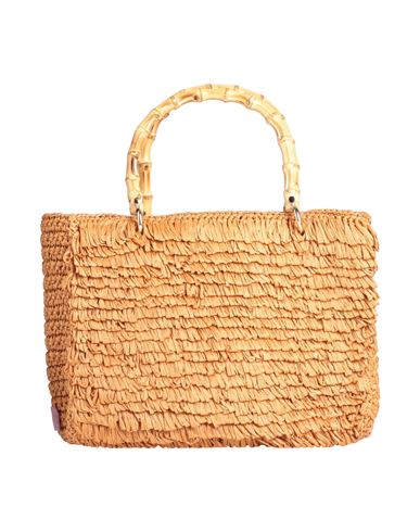 Chica Woman Handbag Camel Size - Viscose, Bamboo In Gold