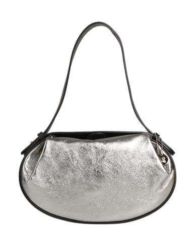 Laura Di Maggio Woman Handbag Silver Size - Soft Leather