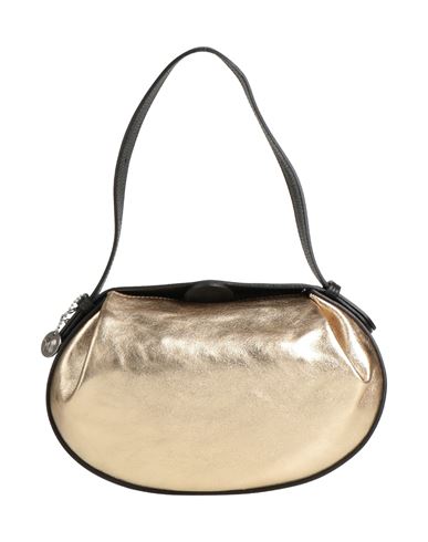 Laura Di Maggio Woman Handbag Gold Size - Soft Leather