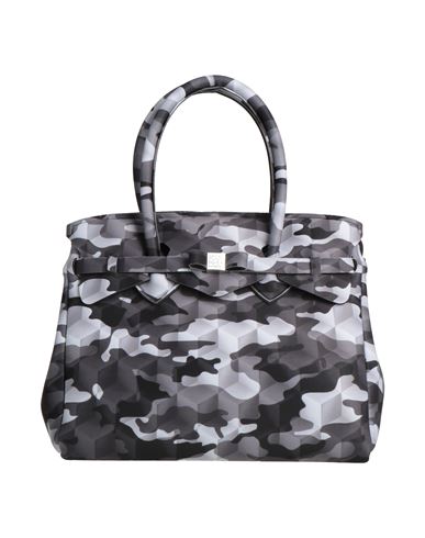 Save My Bag Woman Handbag Black Size - Peek (polyether - Ether - Ketone), Polyester, Elastane In Grey