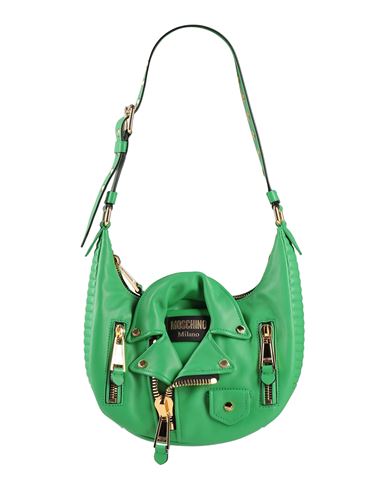 Moschino Woman Shoulder Bag Green Size - Soft Leather In Burgundy