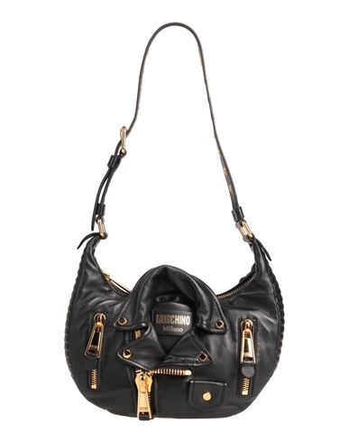 Moschino Woman Shoulder Bag Black Size - Soft Leather