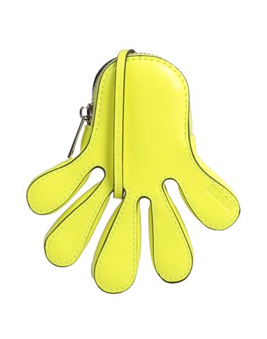 Msgm Woman Cross-body Bag Acid Green Size - Polyurethane, Polyester, Paper, Metal In Green