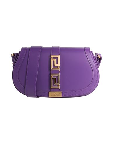 Versace Woman Cross-body Bag Purple Size - Calfskin