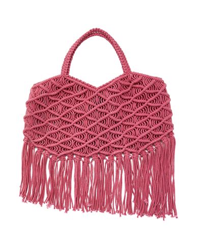 8 By Yoox Organic Cotton Fringed Tote Woman Handbag Magenta Size - Recycled Cotton