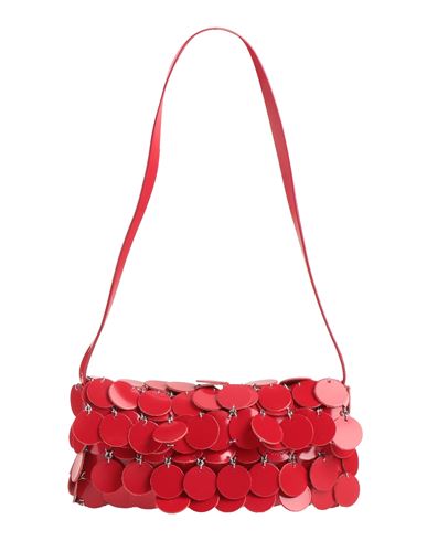 RABANNE PACO RABANNE WOMAN SHOULDER BAG RED SIZE - SOFT LEATHER