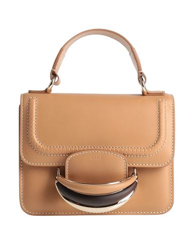 Chloé Chloe Woman Camel Leather Small Kattie Handbag In Beige