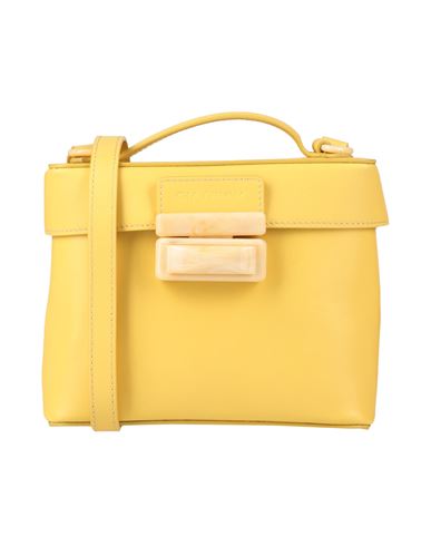 Shop Gia Rhw Gia / Rhw Woman Cross-body Bag Yellow Size - Soft Leather