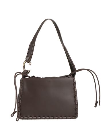 Shop Chloé Woman Shoulder Bag Dark Brown Size - Soft Leather
