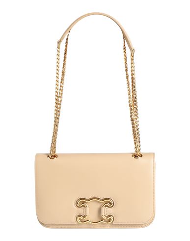 Celine Woman Shoulder Bag Sand Size - Calfskin In Neutral