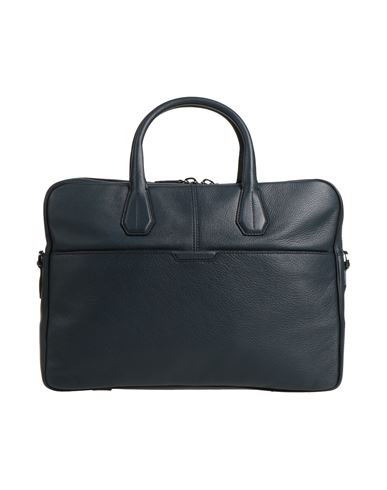 Pal Zileri Man Handbag Navy Blue Size - Bovine Leather