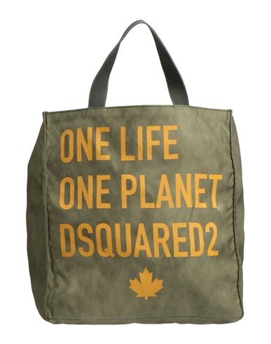 Dsquared2 Man Handbag Military Green Size - Textile Fibers