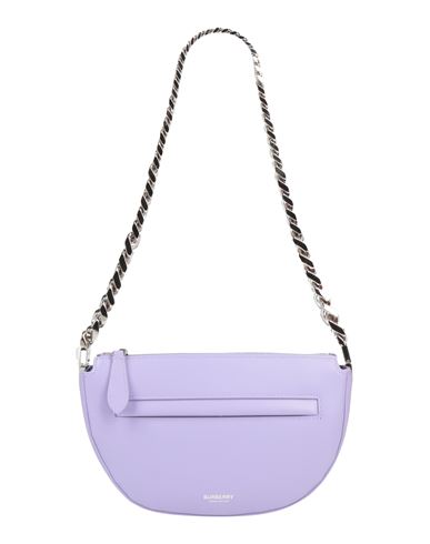 Burberry Woman Shoulder Bag Lilac Size - Soft Leather In Purple