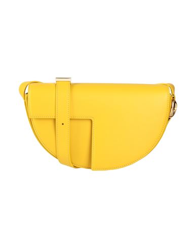 Shop Patou Woman Cross-body Bag Yellow Size - Soft Leather