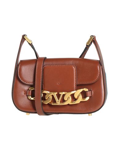 Valentino Garavani Woman Cross-body Bag Brown Size - Soft Leather