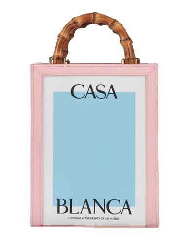 Casablanca Woman Handbag Pink Size - Textile Fibers, Soft Leather, Bamboo