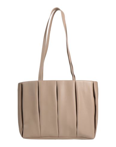 Shop Themoirè Woman Shoulder Bag Dove Grey Size - Recycled Polyurethane