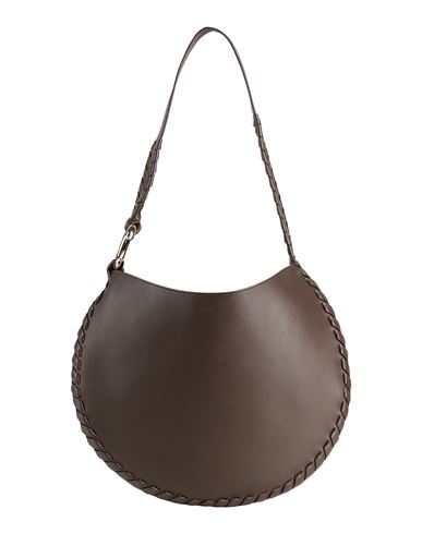 Shop Chloé Woman Shoulder Bag Dark Brown Size - Calfskin