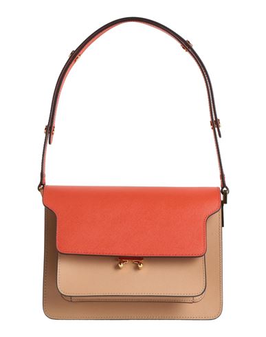 Marni Woman Handbag Orange Size - Bovine Leather, Brass, Steel