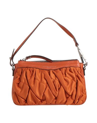 Gianni Chiarini Woman Handbag Orange Size - Soft Leather, Textile Fibers