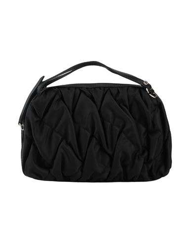 Gianni Chiarini Woman Handbag Black Size - Soft Leather, Textile Fibers