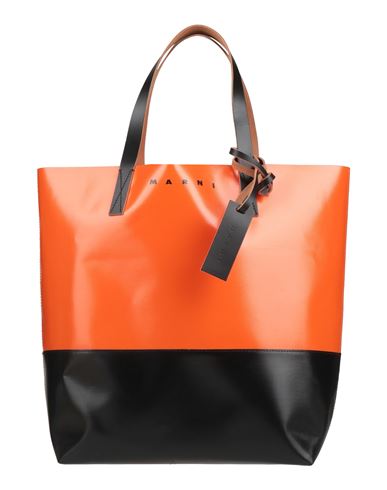 Marni Man Handbag Orange Size - Polyester, Soft Leather