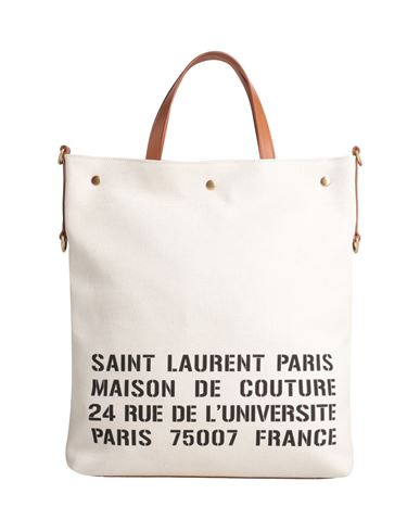 Saint Laurent Woman Handbag Beige Size - Textile Fibers