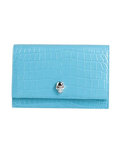 Alexander Mcqueen Woman Handbag Azure Size - Soft Leather In Blue