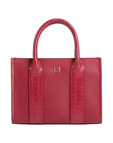 Shop Baldinini Woman Handbag Brick Red Size - Calfskin, Pvc - Polyvinyl Chloride